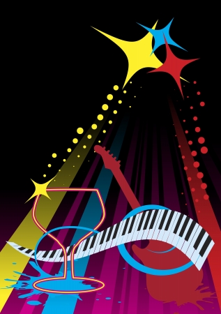 Piano barのイラスト素材