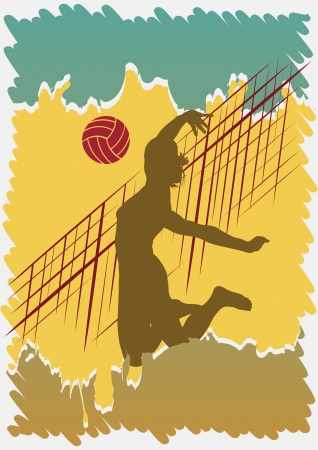Volleyball posterのイラスト素材