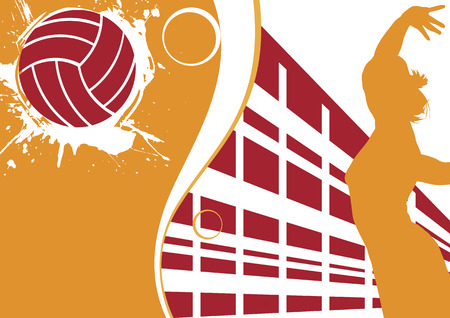 Abstract volleyball  bannerのイラスト素材