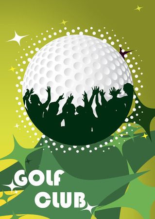 Abstract golf posterのイラスト素材