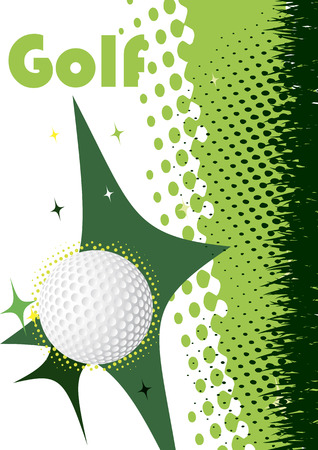 Abstract vertical golf posterGreen backgroundのイラスト素材
