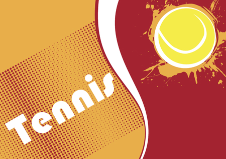 Horizontal tennis banner.Abstract dots.Tennis backgroundのイラスト素材
