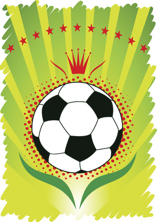 Football poster with red crown and stars.Abstract gridironのイラスト素材