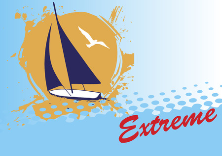 Abstract blue background for extreme yacht sportのイラスト素材