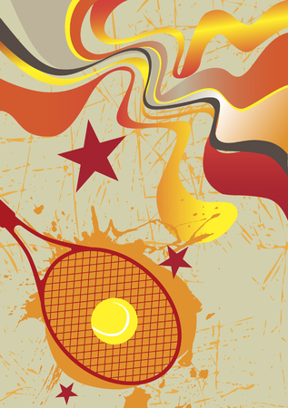 Abstract tennis posterのイラスト素材