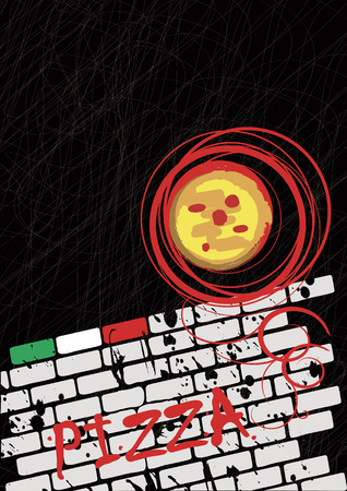 Old style pizza menuのイラスト素材