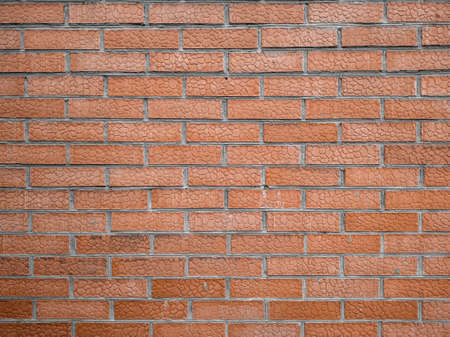 Blank wall of red brick with a pattern.の写真素材