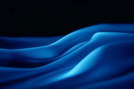Fabric texture. Soft curves of silky fabric. Showing presentations, layout, assembling your product, developing key visual layout. AI created.の素材