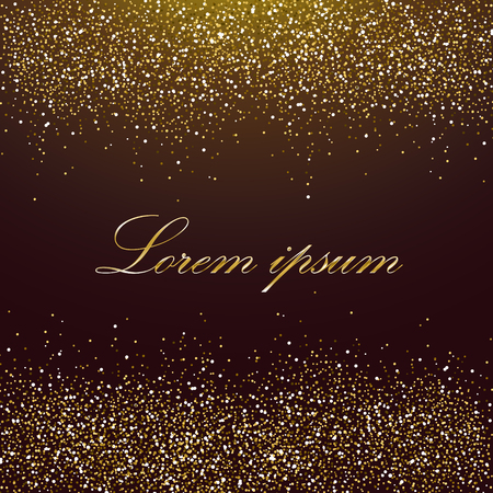 Gold Glitter Frame Gold Background For Flyer Poster Sign