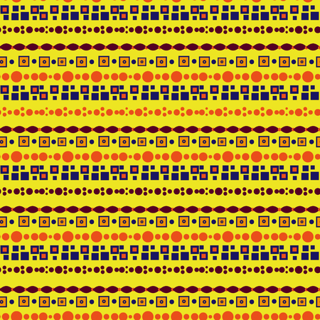 Tribal ethnic texture. Raster illustration hand drawn. Geometric seamless pattern in ethnic style. Vector.のイラスト素材