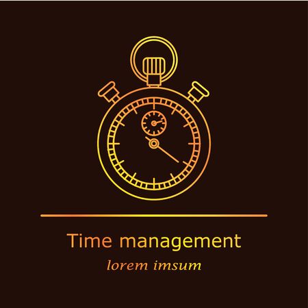 Watch thin line icon. Single high quality outline symbol of fitness for web design or mobile app. Thin line signs of stopwatch for design logo, visit card, etc. Outline pictogram of stopwatchのイラスト素材