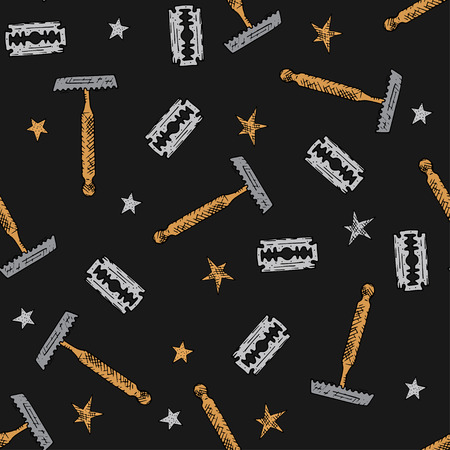 Seamless vector pattern with man symbols.のイラスト素材