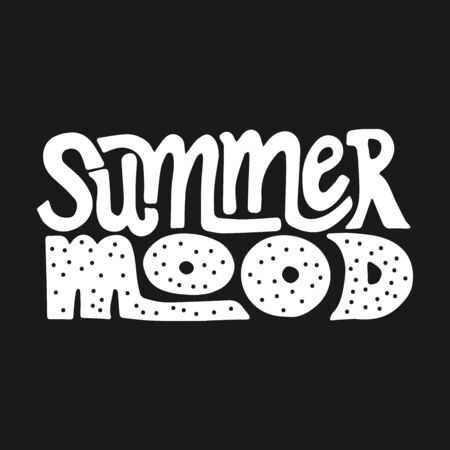 Vector lettering summer card. Handdrawn positive unique calligraphy.のイラスト素材