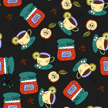 Autumn seamless vector pattern.のイラスト素材