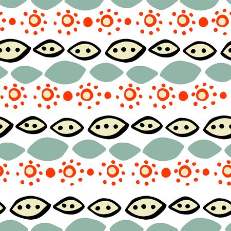 Vector handdrawn tribal geometric pattern.