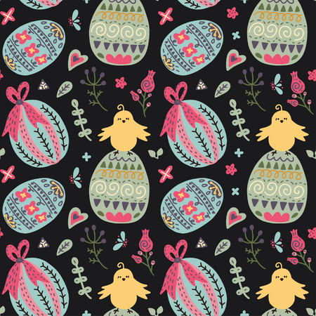 Seamless spring vector pattern.のイラスト素材