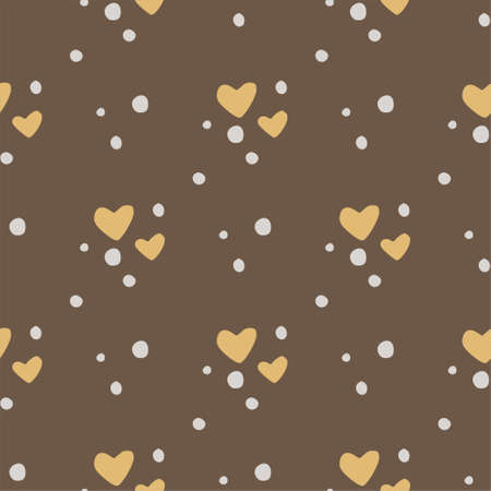Heart seamless vector pattern.