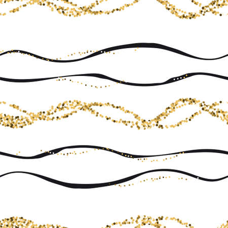 Gold glitter seamless vector pattern.のイラスト素材