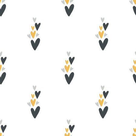 Hearts seamless background.のイラスト素材