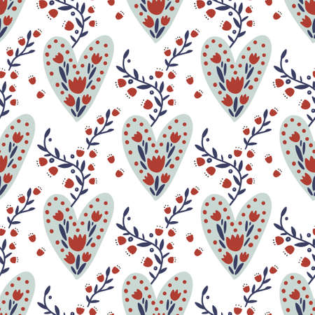 Hearts seamless background.のイラスト素材