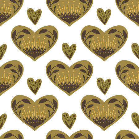 Hearts seamless background.のイラスト素材