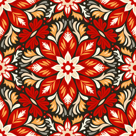 Seamless pattern with mandalas. vintage decorative elements. hand drawn background. Islam, Arabic, Indian, ottoman motifs. Perfect for printing on fabric or paper.のイラスト素材