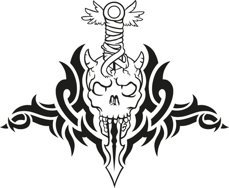 Gothic tattooのイラスト素材