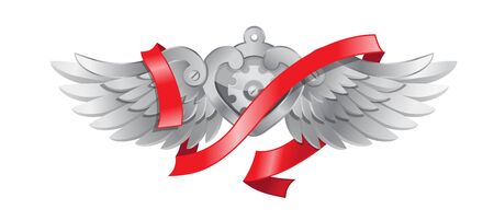 Metallic heartのイラスト素材