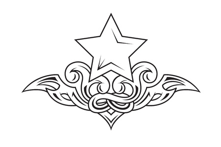 Star tattooのイラスト素材