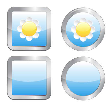 Buttons with daisyのイラスト素材