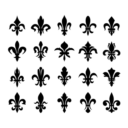 Heraldic symbols  fleur de lis のイラスト素材