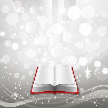 Open book on a gray background. Vector.のイラスト素材