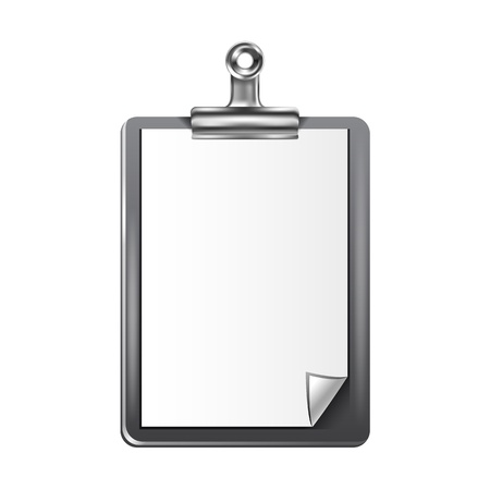 Clipboard. Isolated Clipboard with blank paper for Copy space. Vector.のイラスト素材