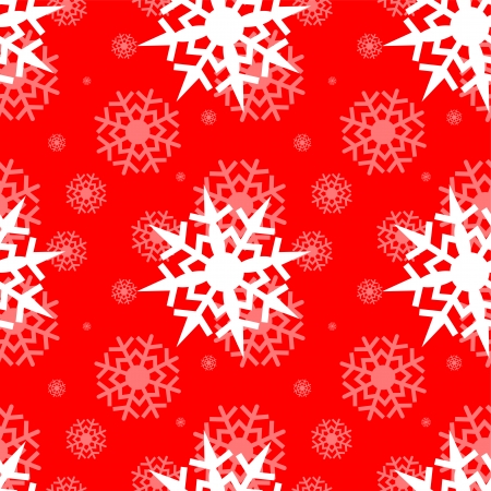 Snowflakes on blue sky - Christmas seamless background. Vector.の写真素材