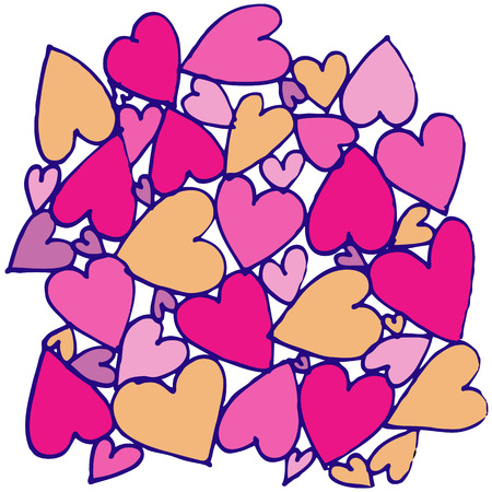 hand drawn abstract heart. Vector.のイラスト素材