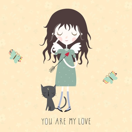 Valentine day cardのイラスト素材