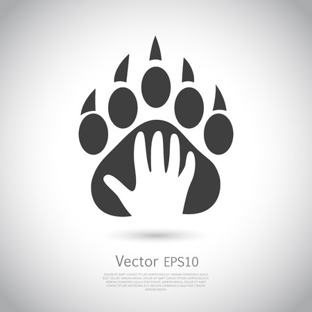 Icon design template. Abstract concept for pet shop or veterinary. Vector. Icon EPS10.のイラスト素材