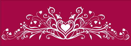 Vector Illuctration of floral pattern. Design elements of  Decorative ornament. Good for Valentine's Day card and Wedding invitationのイラスト素材