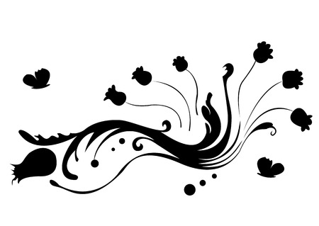 Vector illustration of funky abstract beautiful flower.のイラスト素材