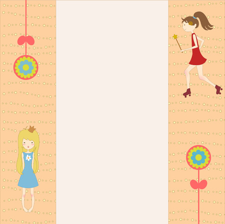 Vector Illustration of retro design greeting cardのイラスト素材