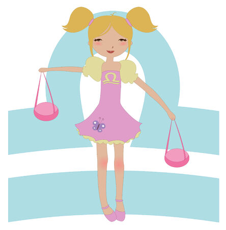 illustration of astrological sign used in Western astrology to Libra zodiac symbolのイラスト素材