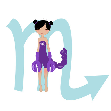  Illustration of astrological sign used in Western astrology to Scorpio zodiac symbolのイラスト素材