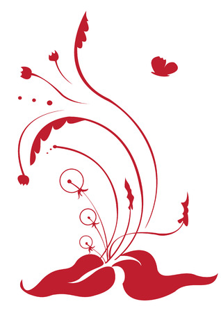 illustration of funky abstract beautiful flower.のイラスト素材