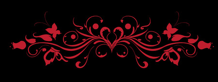 Vector Illuctration of floral pattern. Design elements of  Decorative ornament. Good for Valentine's Day card and Wedding invitationのイラスト素材