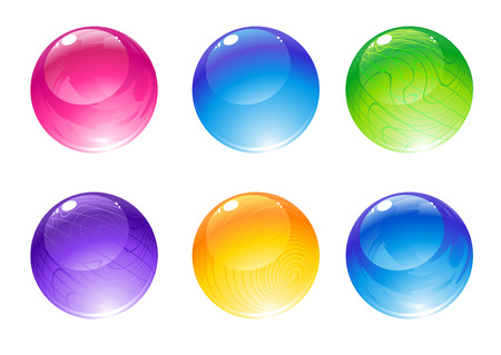 Vector illustration of the beautiful decoration balls set. Vector illustration of the beautiful decoration balls set.