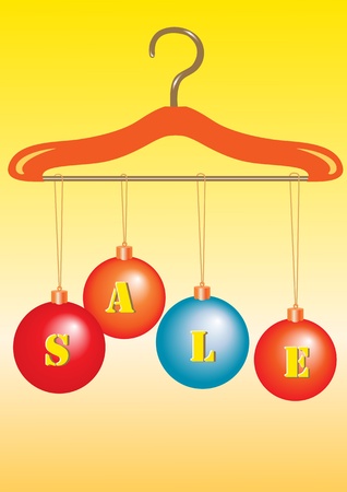 Illustration of  Colorful christmas balls. You can use it for christmas shopping conceptの写真素材