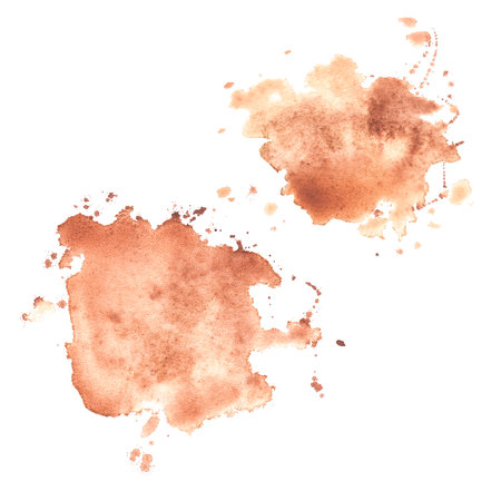 spot watercolor. craft paper. watercolor illustration. Place for text. isolated on a white background. For design sticker, postcards.の写真素材