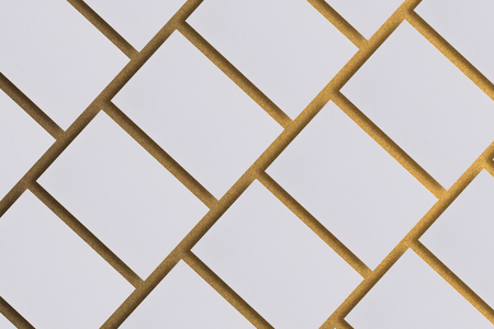 Photo of blank business cards. Mock-up template for branding identity. For graphic designers...