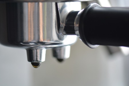 coffe manchine Professional coffee, Coffee making in the morning.の写真素材