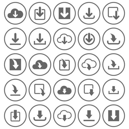 download icon set vector design symbolのイラスト素材